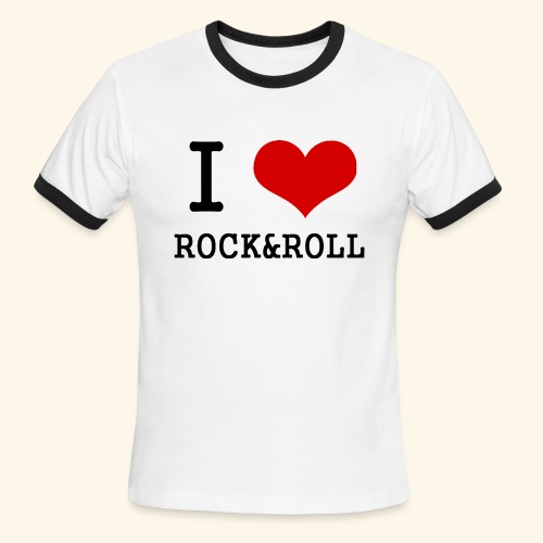 I love rock and roll - Men's Ringer T-Shirt