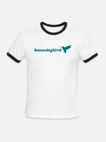hummingbird - Men's Ringer T-Shirt - white/black