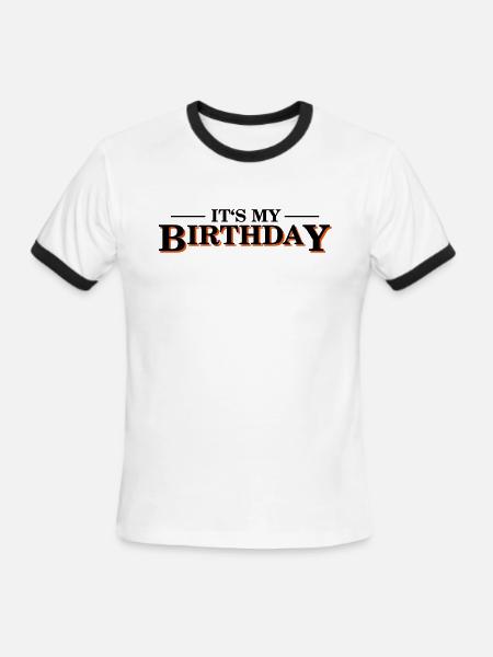 Its my Birthday - Men's Ringer T-Shirt - white/black
