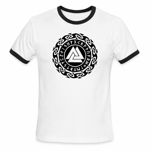 Viking Rune Valknut Wotansknot Gift Ideas - Men's Ringer T-Shirt