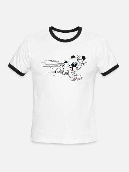 Asterix & Obelix Dogmatix on the Run - Men's Ringer T-Shirt - white/black