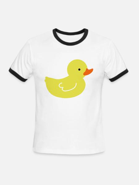 rubber ducky - Men's Ringer T-Shirt - white/black