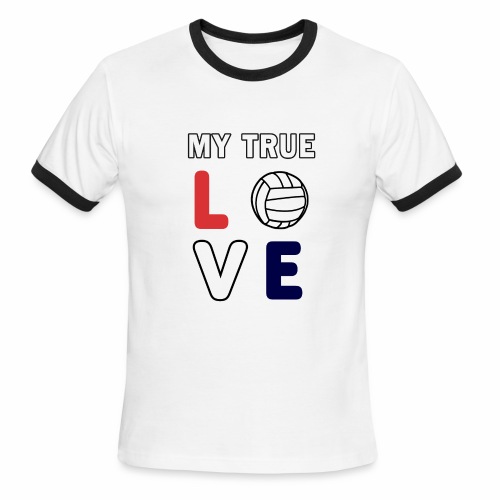Volleyball My True Love Sportive V-Ball Team Gift. - Men's Ringer T-Shirt