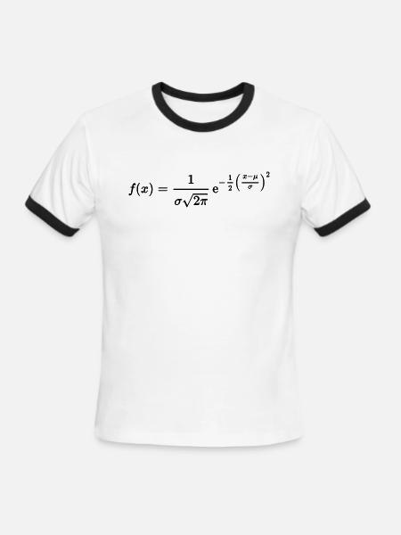 normal distribution - Men's Ringer T-Shirt - white/black