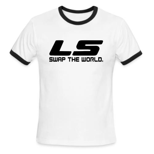 LS Swap The WORLD (Back and Front) - Men's Ringer T-Shirt