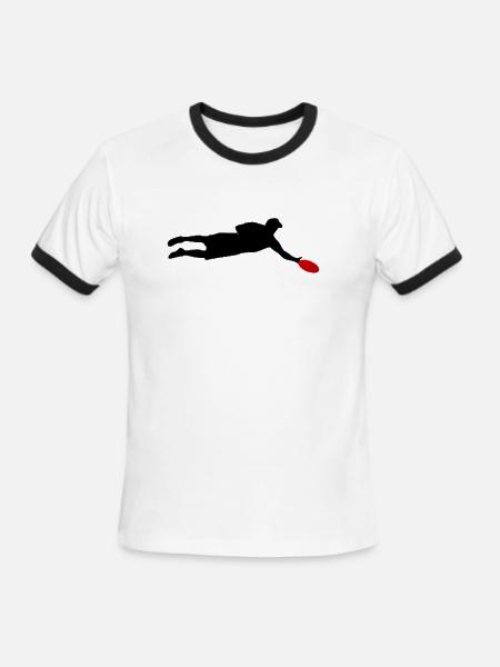 Ultimate Frisbee - Men's Ringer T-Shirt - white/black