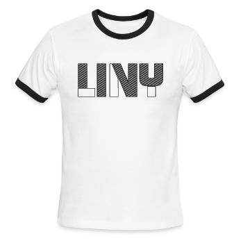 LINY Long Island Design - black - Men's Ringer T-Shirt - white/black - Front - Jackson (183cm)