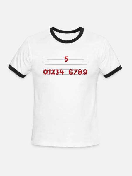 High Five - Men's Ringer T-Shirt - white/black