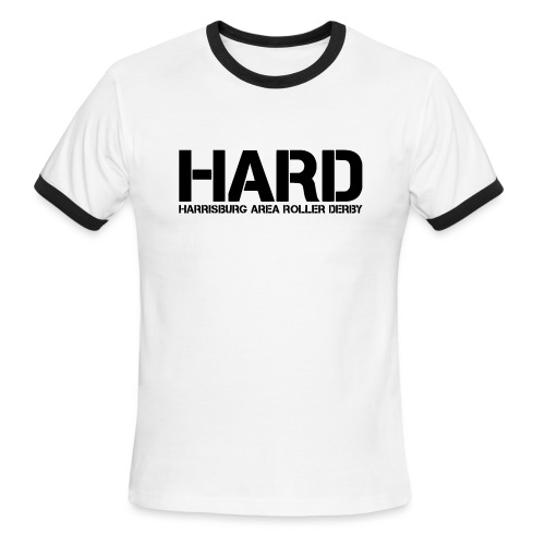 HARD Text Black - Men's Ringer T-Shirt