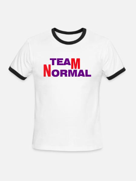 TEAM NORMAL - Men's Ringer T-Shirt - white/black