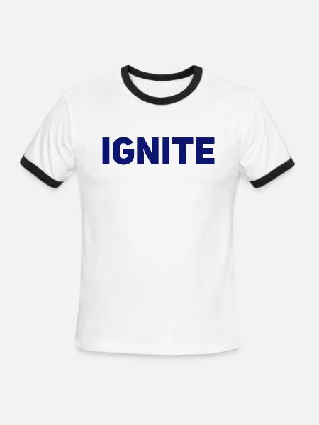 Ignite - Men's Ringer T-Shirt - white/black