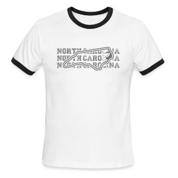 North Carolina State - Men's Ringer T-Shirt - white/black - Front - Jackson (183cm)