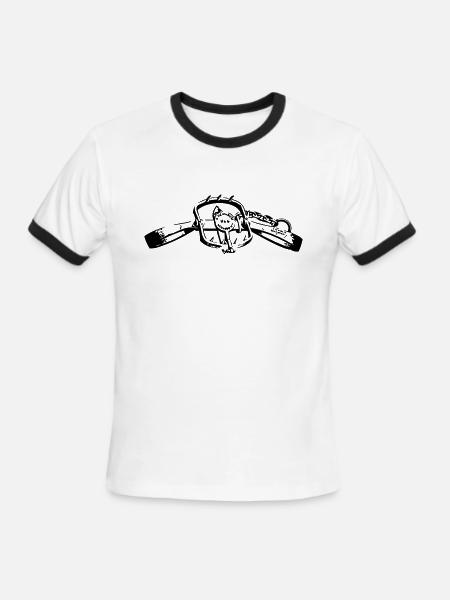 trap - Men's Ringer T-Shirt - white/black