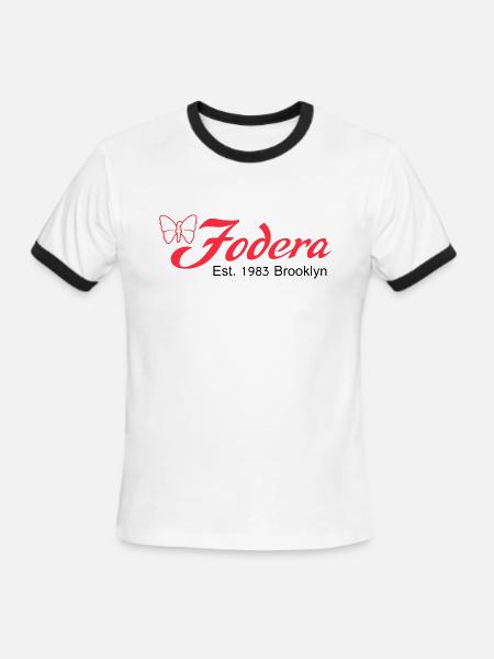 fodera_bass_guitar_logo_black - Men's Ringer T-Shirt - white/black