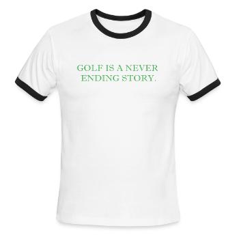 Golf Story - Men's Ringer T-Shirt - white/black - Front - Jackson (183cm)
