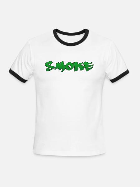 Smoke - Men's Ringer T-Shirt - white/black