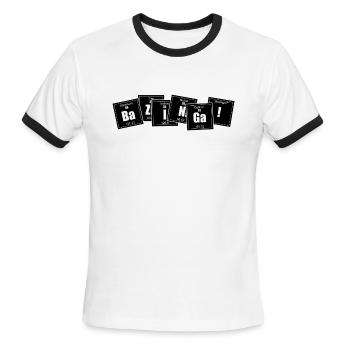 The Big Bang Theory Bazinga! Periodic Table - Men's Ringer T-Shirt - white/black - Front - Jackson (183cm)