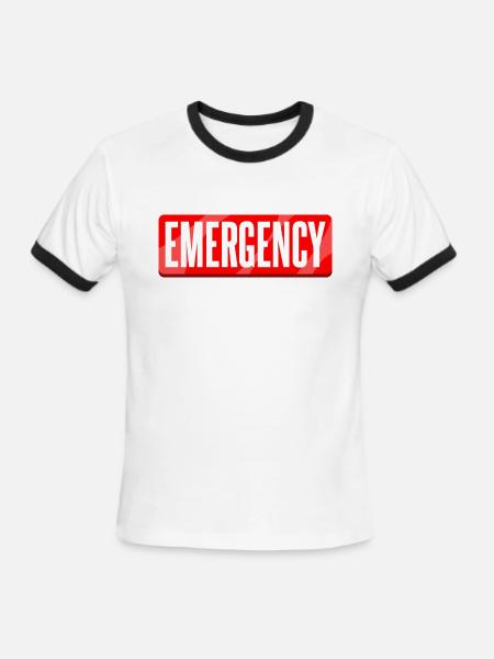 Emergency - Men's Ringer T-Shirt - white/black