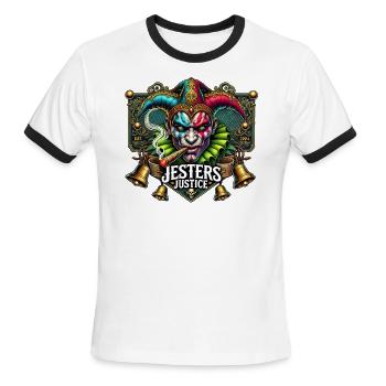 Bells of Mayhem - Men's Ringer T-Shirt - white/black - Front - Jackson (183cm)