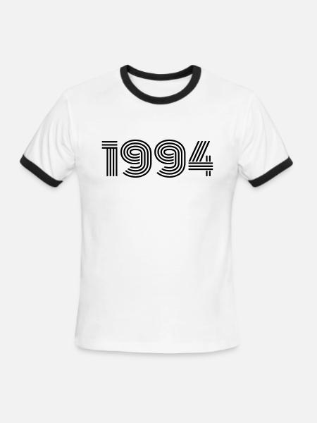 1994 born in - Men's Ringer T-Shirt - white/black