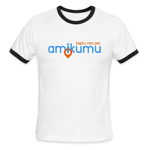 Kaptu min per Amikumu Blua - Men's Ringer T-Shirt