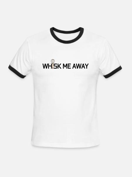 whisk me away - Men's Ringer T-Shirt - white/black