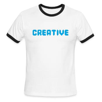 creative - Men's Ringer T-Shirt - white/black - Front - Jackson (183cm)
