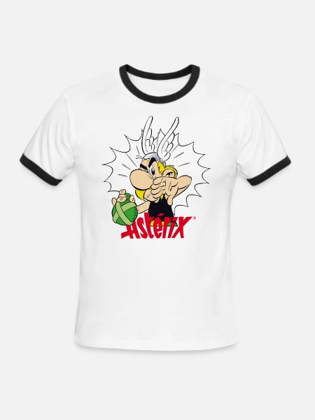 Asterix & Obelix Asterix with Elixir - Men's Ringer T-Shirt - white/black