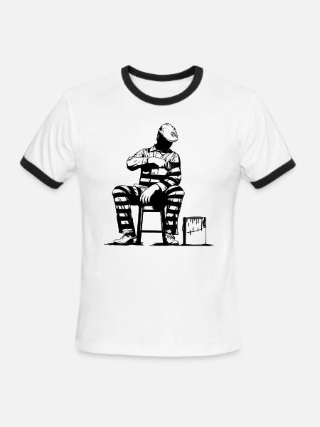 Dolk Prison Painter - Men's Ringer T-Shirt - white/black