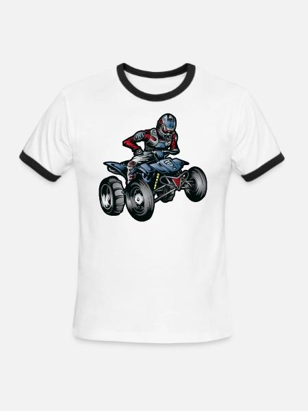 Yamaha ATV Racer - Men's Ringer T-Shirt - white/black