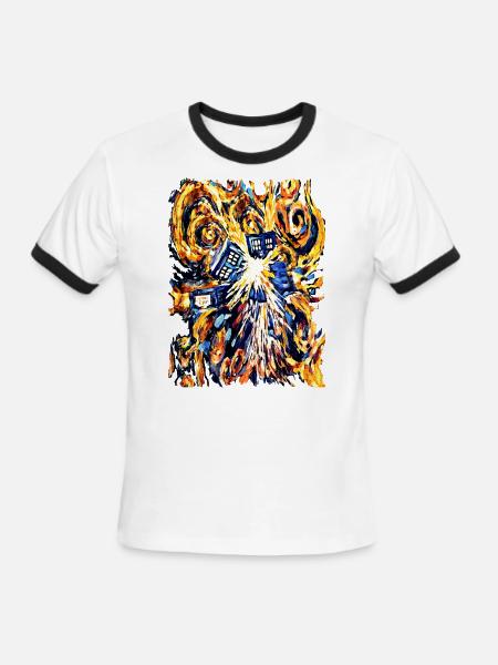 Exploded Pandora Phone Box abstract paintings - Men's Ringer T-Shirt - white/black