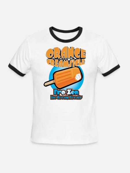 Orange Creamsicle - Men's Ringer T-Shirt - white/black