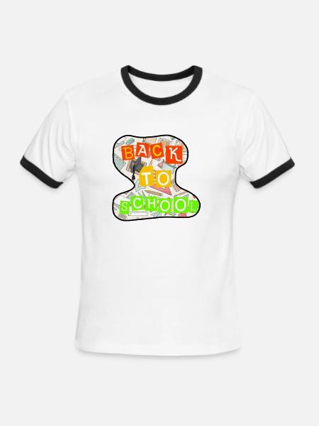 Back to school  - Men's Ringer T-Shirt - white/black