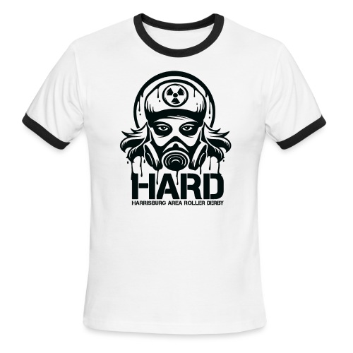 HARD Logo - Black - Men's Ringer T-Shirt