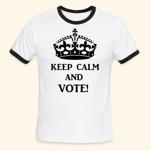 keep calm vote blk - Men's Ringer T-Shirt