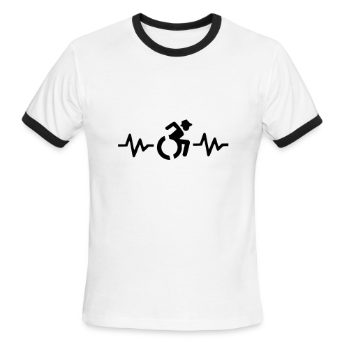Wheelchair heartbeat, for wheelchair users # - Men's Ringer T-Shirt