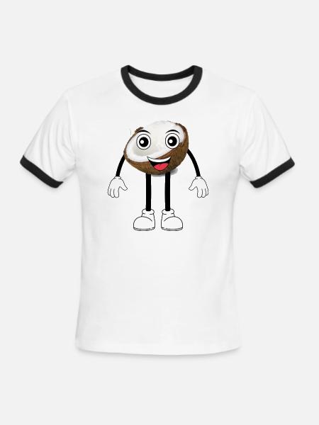 Coconut - Men's Ringer T-Shirt - white/black