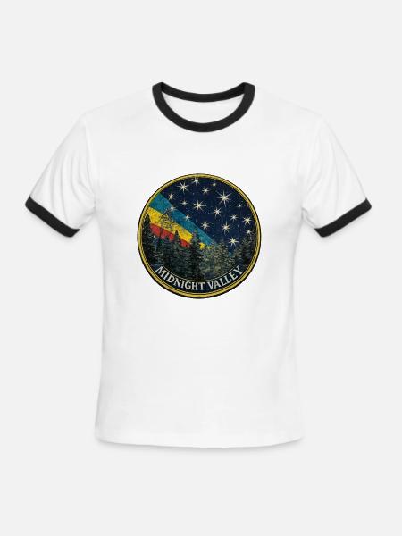 Midnight Valley  - Men's Ringer T-Shirt - white/black