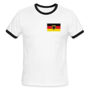 German Eagle German Flag - Men's Ringer T-Shirt - white/black - Front - Jackson (183cm)