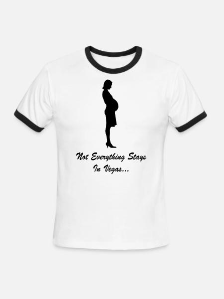 Not Everything Stays In Vegas - Men's Ringer T-Shirt - white/black