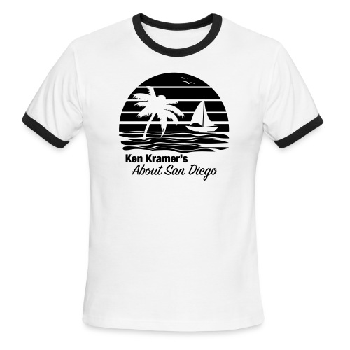 Ken's Awesome Monochrome Logo - Men's Ringer T-Shirt