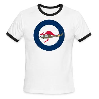 UH-1H Royal Australian Air Force Huey green - Men's Ringer T-Shirt - white/black - Front - Jackson (183cm)