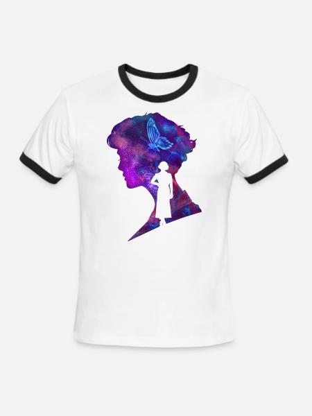 Fantastic Beasts Queenie Goldstein Silhouette - Men's Ringer T-Shirt - white/black