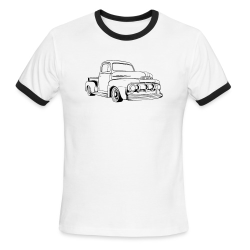 1951 F100 Classic Pickup Truck Men's T-Shirt - Men's Ringer T-Shirt