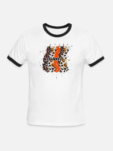 THANKFUL - Men's Ringer T-Shirt - white/black