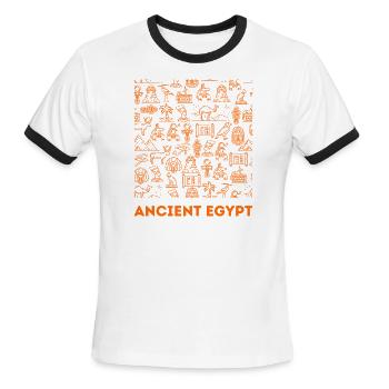 ancient egypt - Men's Ringer T-Shirt - white/black - Front - Jackson (183cm)