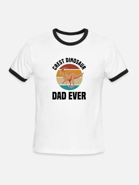 dinosaurs - Men's Ringer T-Shirt - white/black