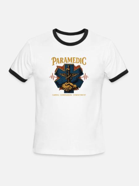Paramedic  - Men's Ringer T-Shirt - white/black