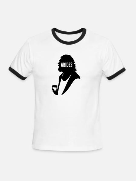 abides - Men's Ringer T-Shirt - white/black