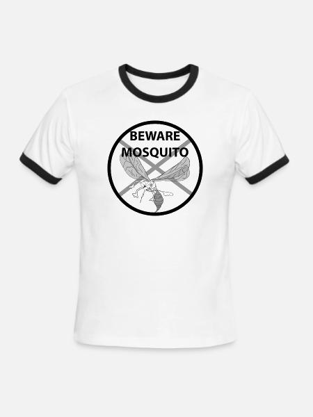 beware mosquito - Men's Ringer T-Shirt - white/black